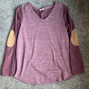 Maroon long sleeve top